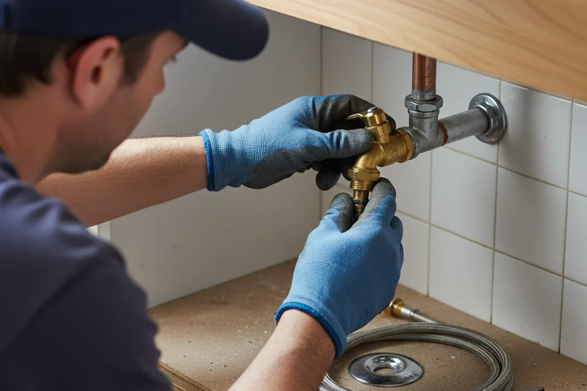 Shutoff valve and fitting work during Emergency Plumbing in White Mountain Lake